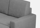 Divano 2 Posti con Pouf 168x145x85 cm Sakar in Tessuto Grigio