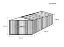 Casetta Box da Giardino in Lamiera di Acciaio Porta Utensili 360x430x210 cm Enaudi Legno