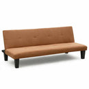 Divano Letto 175x80x70 cm in Microfibra Marrone