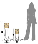 Set 2 Porta Vasi Curvy Ø 23x76-20x51 cm in Ferro 