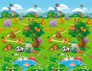 Tappeto Extramorbido per Bambini 200x150 cm Arrotolabile Doppia Grafica Multicolore