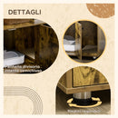 Mobile Porta Lettiera per Gatti 91x52x49,5 cm con Tiragraffi Marrone