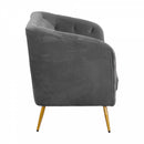 Divano 2 Posti 135x82 cm in Velluto Grigio