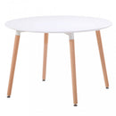 Tavolo Lione Ø120x75 h cm in Legno Bianco