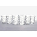 Set 6 Bicchieri Acqua Diamond in Vetro VdE Tivoli 1996 Trasparente