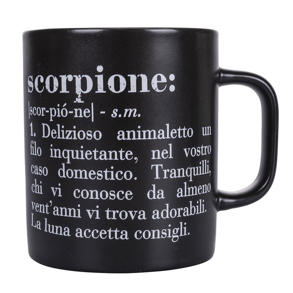 Tazza Zodiaco "scorpione" Ø8x10 cm in Bone China VdE Tivoli 1996 Nero prezzo