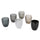 Set 6 Bicchieri Acqua Castle Stones in Vetro VdE Tivoli 1996 Grigio