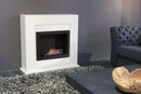 Camino a Bioetanolo da Pavimento 98x91 cm Ruby Fires Adra Riano Bianco