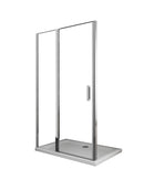 Porta Parete Doccia 100 cm 1 Anta Battente in Cristallo Trasparente 6mm H190 Best