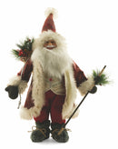 Pupazzo Babbo Natale in Tessuto Abito Rosso H80 cm Soriani