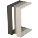 Tavolino da Soggiorno 30x40x57 cm Laterale Divano in Legno Bianco Antico Tortora Antracite