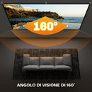 Telo per Proiettore 100" 16:9 HD 4K-8K Pieghevole e Portatile Antipiega e Lavabile Bianco      