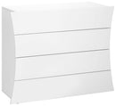 Comò 4 Cassetti 98x40x81,5 cm Arco Bianco Lucido  