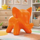 Sgabello Elephant Arancione 86x46x56 cm in Polietilene Arancione      