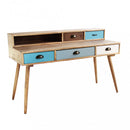 Scrivania Ajax 120x50x79 h cm in Legno Multicolor