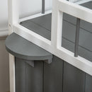 Cuccia per Cani da Esterno 60x46x65 cm in Legno di abete Grigio