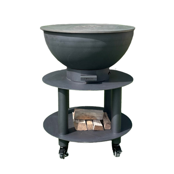 Barbecue a Legna e a Carbone Ø75xH86 cm in Acciaio Corten con Accessori Stromboli Antracite online