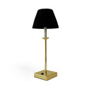 Lampada da Tavolo Ricaricabile Chantal Gold Velluto Nero