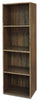 Libreria 4 ripiani 40x29x132 cm in Legno Noce