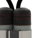 Set 4 Pesi per Gazebo 20x10x43 cm Riempibili con Sabbia fino a 12 kg in Tessuto Oxford 168D Nero e Grigio      