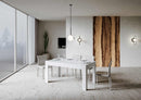 Tavolo Allungabile 160-220x90x77 cm Bibi Bianco Spatolato