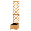 Fioriera da Giardino con Griglia 40x40x160 cm in Legno