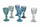 Set 6 Liquorini in Vetro 45 ml Villa d'Este Home Tivoli Prisma Ocean