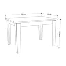 Tavolo Allungabile 120x80 cm in MDF Megaron Tortora Light Mocha