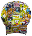 Poltrona Imbottita 65x65x75 cm in Tessuto Renier Comics