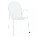 Sedia da Giardino Sheffield Impilabile 54x61x90 h cm in Acciaio Bianco