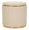Puff con Contenitore London Crema Ø46,5x44 cm in Pino e MDF e Spugna e Metallo e PU