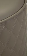 Toeletta Sharon Grigia con Puff Gambe Argento 120x40x75 cm in Pino e MDF e Metallo e Plastica      