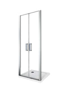 Porta Parete Doccia 2 Ante Battenti in Cristallo 6mm H190 Saloon Varie Misure