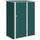 Capanno Porta Attrezzi 142x86x189 cm con Tetto Inclinato e Porta Bloccabile in Metallo Verde