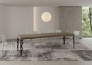 Tavolo Allungabile 180-440x90x77 cm Karamay Premium Tortora Telaio Antracite 