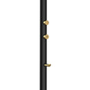 Doccia da Giardino in Alluminio Rubinetteria e Soffione Oro Sined Luna Alu Nero 