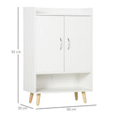 Mobile Scarpiera 60x30x92 cm in Legno Truciolare Bianco