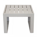 Tavolino Cuba 45x45x32 h cm in Alluminio Tortora