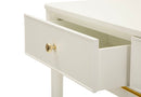 Console Camille Bianca 101x37x78 cm in Pino e MDF e Ferro      