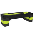 Stepper Fitness per Aerobica Regolabile su 3 Altezze in Plastica Verde e Nero      