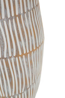 Vaso Resina Hanoi Ø17x47 cm in Resina Bianco effetto lavato      