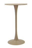 Tavolo Bar Alaska Crema Ø60x106 cm in MDF e Ferro Crema      