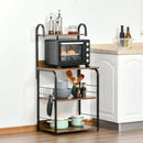 Mobile Cucina 4 Ripiani 60x40x125 cm in Acciaio e Legno