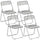 Set 4 Sedie Pieghevoli 47x48x75 cm in Acrilico Trasparenti Grigio