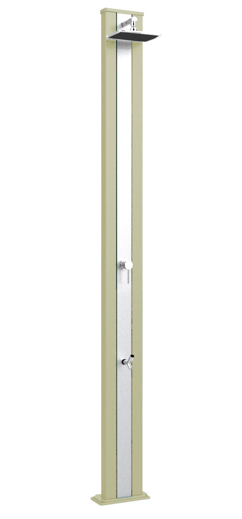 Doccia da Esterno Giardino Miscelatore e Lavapiedi Arkema Spring S Fascia Inox Champagne Bronze prezzo