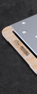 Tagliere da Cucina 38,5x22,5 cm In Legno e Acciaio Giusto