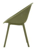 Sedia Ibiza Verde Set 2 Pz 59x59x83 cm in Polipropilene Verde      