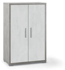 Mobile 2 Ante 71x110x41 cm Cemento/Ossido Bianco
