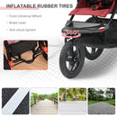 Passeggino Leggero per Bambini 3 Ruote Pieghevole Reclinabile Rosso