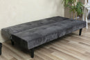 Divano Letto 2 Posti 166x77x65,5 cm in Velluto Soriani Marrone